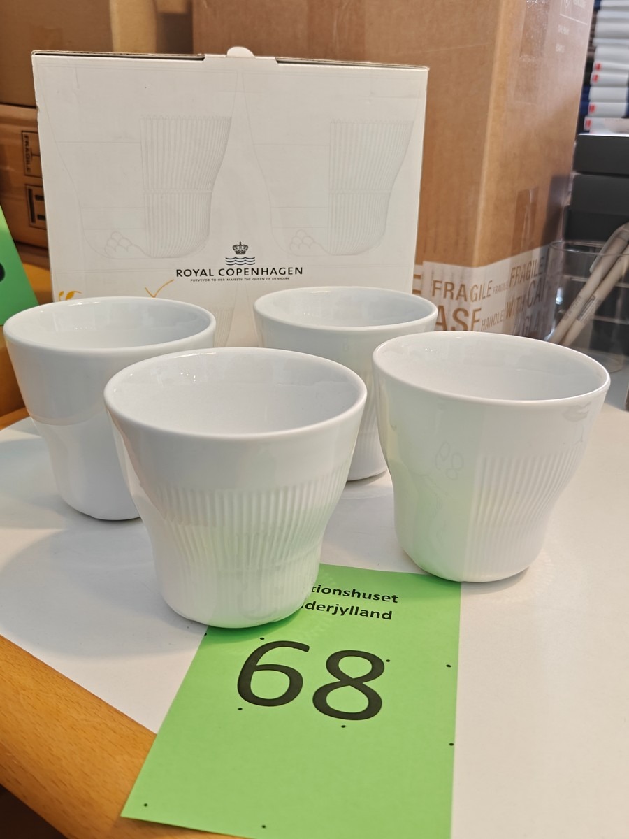 Royal Copenhagen, hvid Elements termokopper, 35 cl, 4 stk/pk