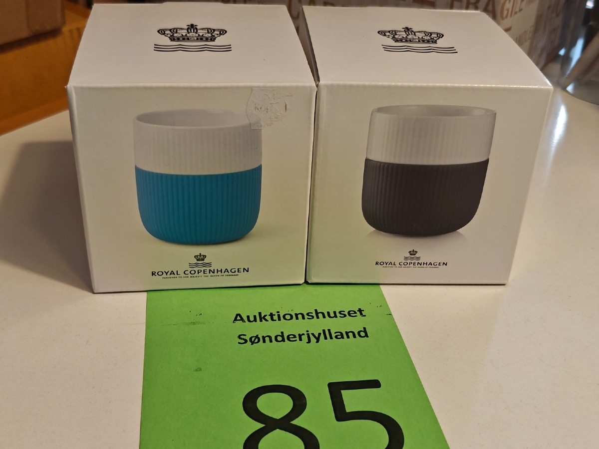 Royal Copenhagen, Riflet contrast krus 33 cl, 2 stk