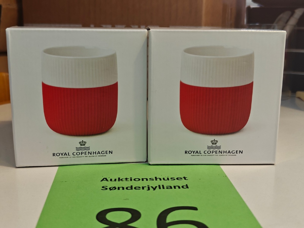 Royal Copenhagen, Riflet contrast krus 33 cl. 2 stk