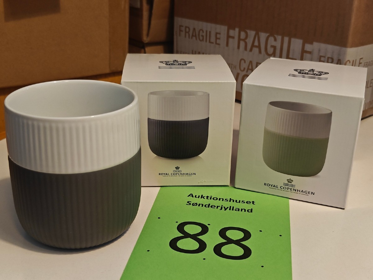 Royal Copenhagen, Riflet contrast krus 33 cl. 2 stk