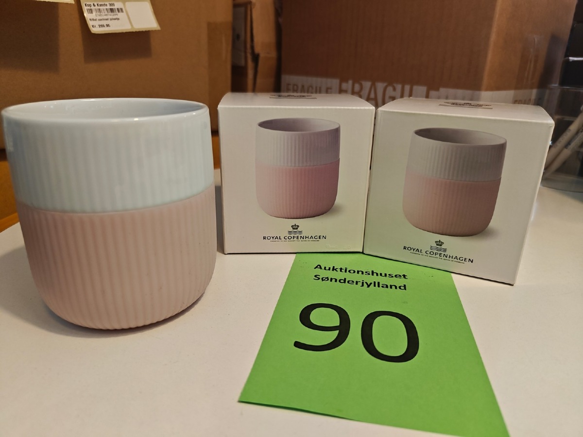 Royal Copenhagen, Riflet contrast krus 33 cl. 2 stk