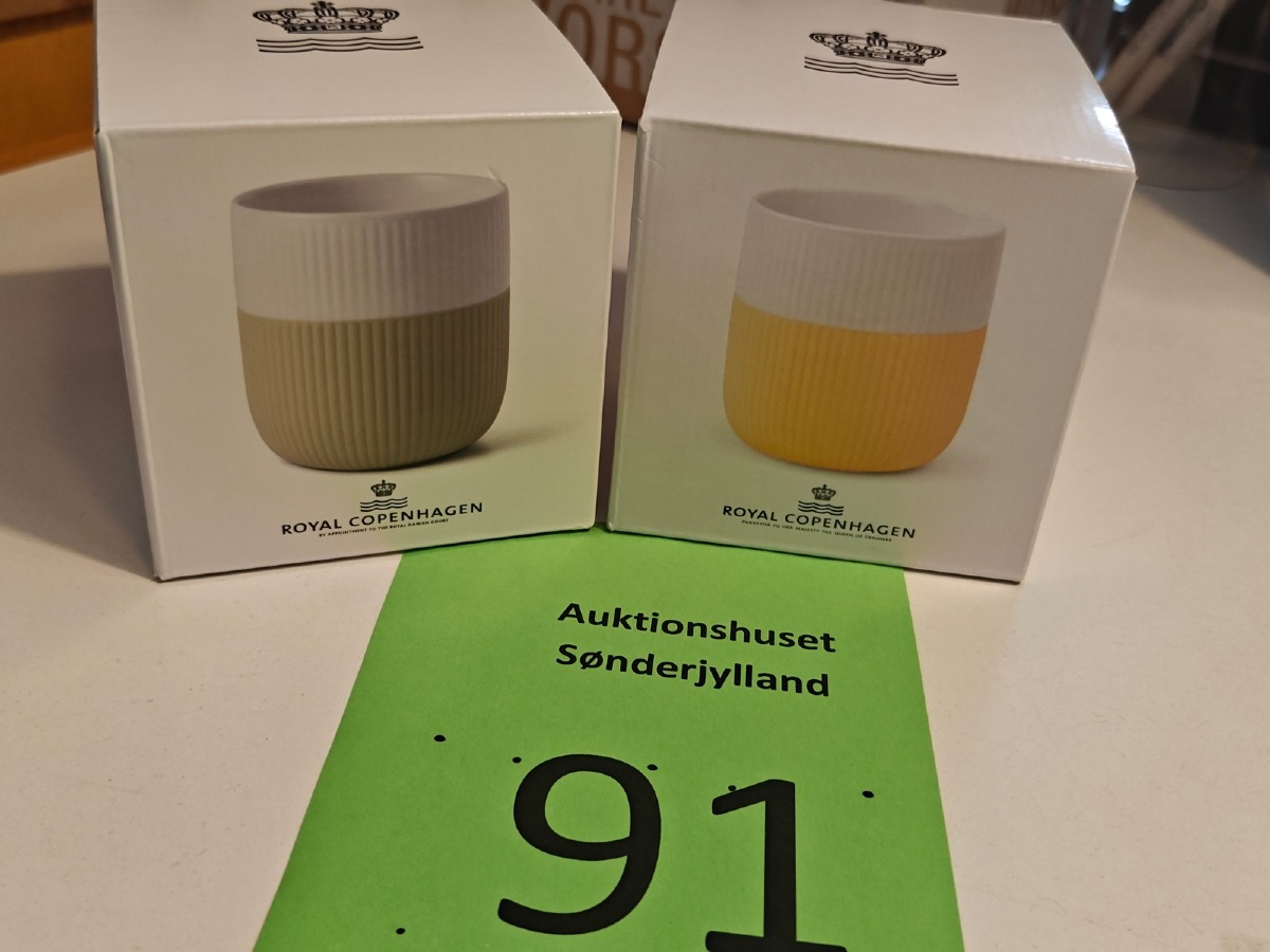 Royal Copenhagen, Riflet contrast krus 33 cl. 2 stk