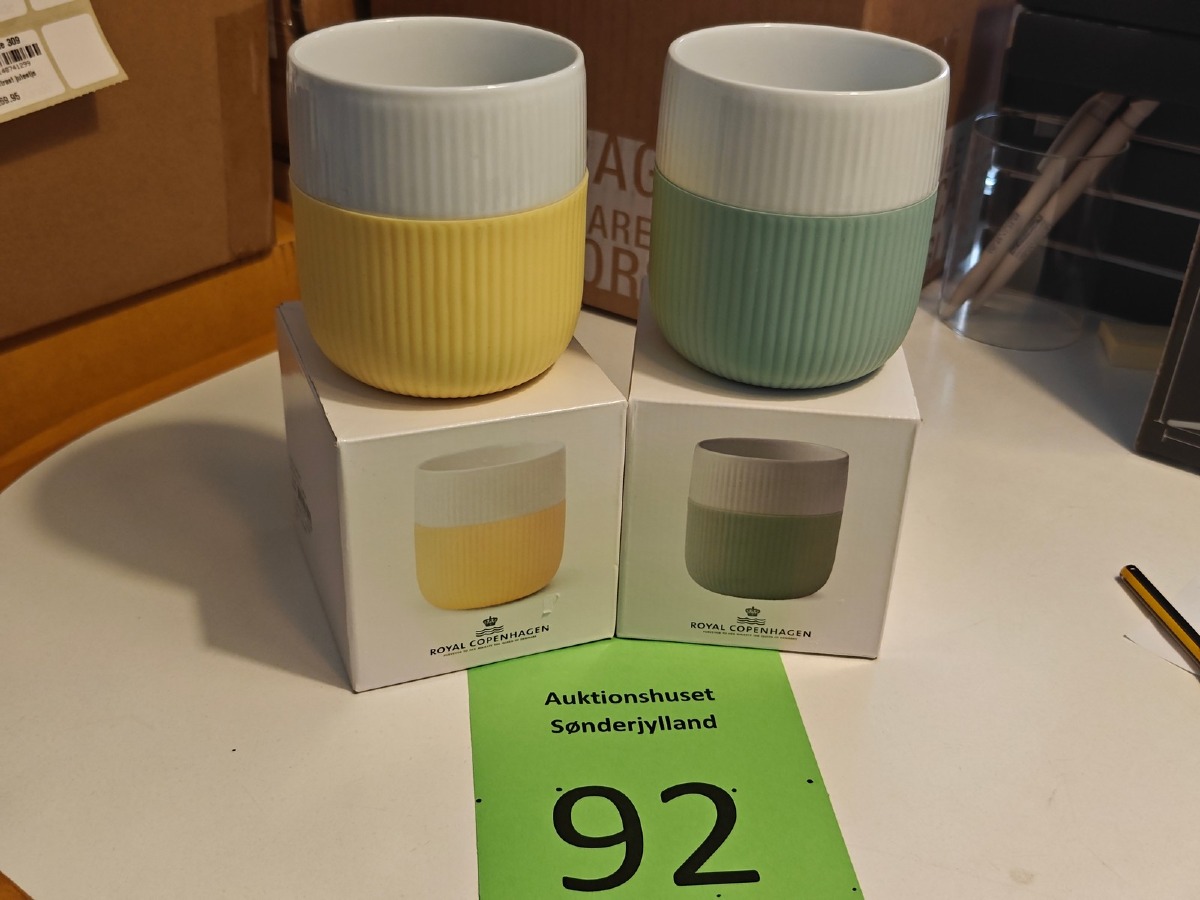 Royal Copenhagen,  Riflet contrast krus 33 cl. 2 stk