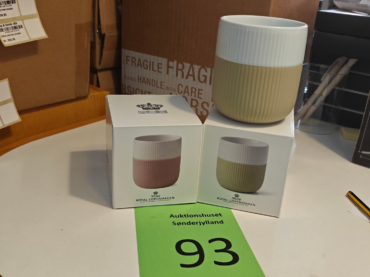 Royal Copenhagen,  Riflet contrast krus 33 cl. 2 stk