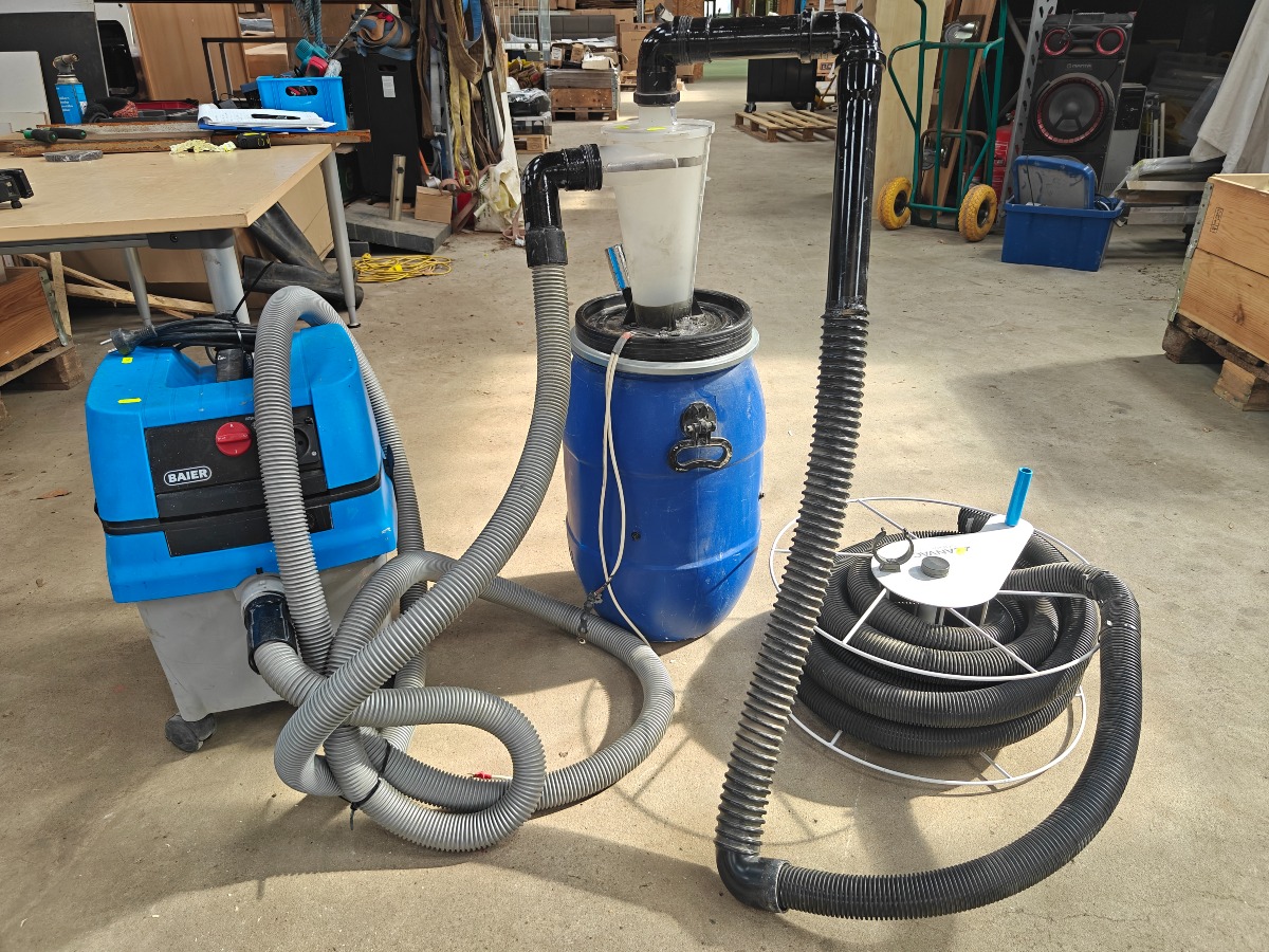 Industri søvsuger med ekstern opsamler