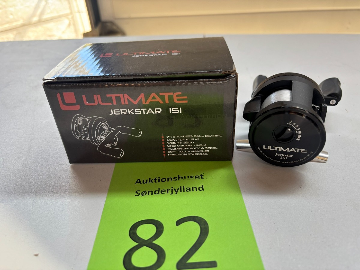 Baitcastinghjul Ultimate Jerkstar 151i – Black Edition, i original æske.