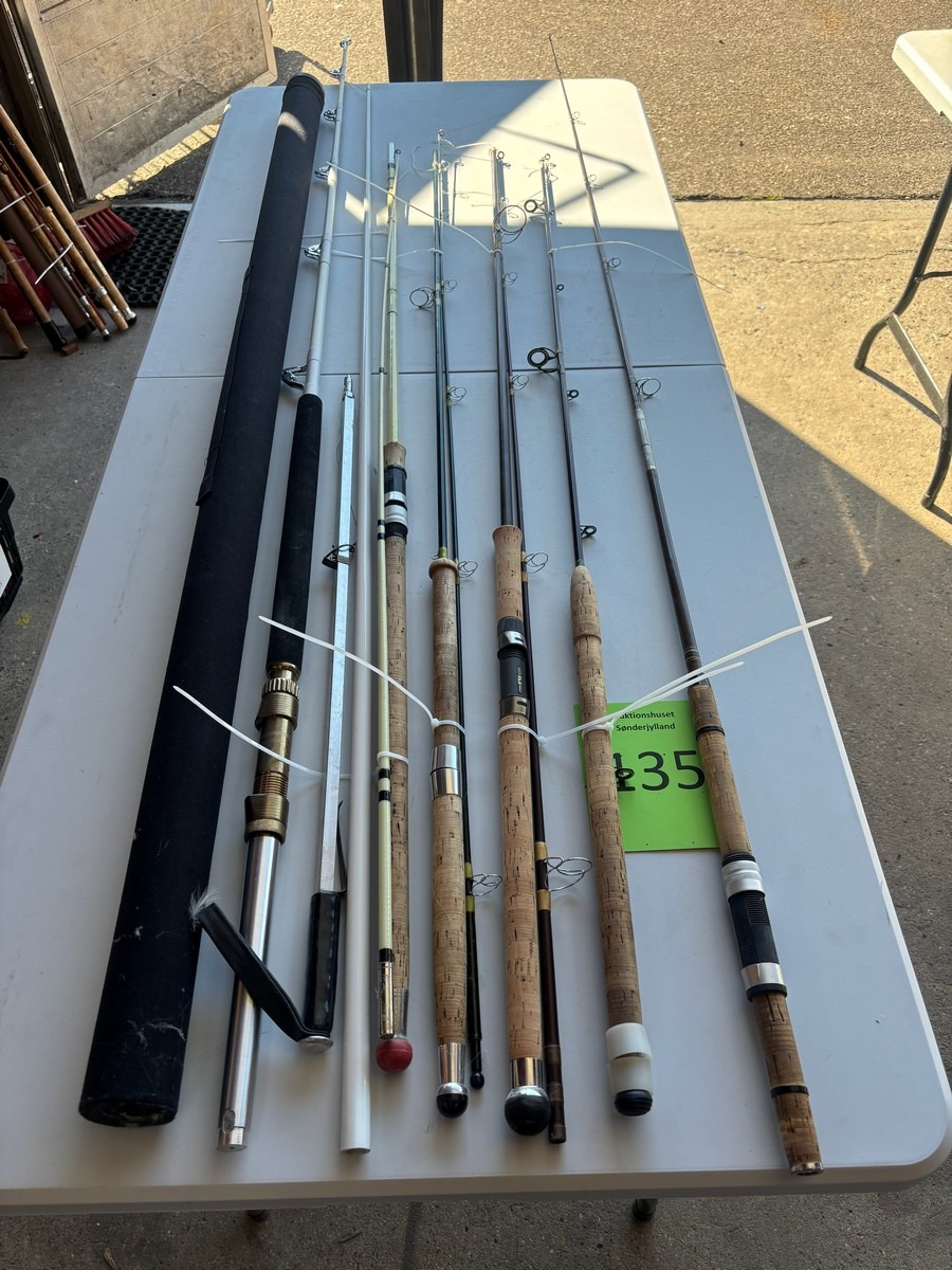 Parti fiskestænger – blandede modeller