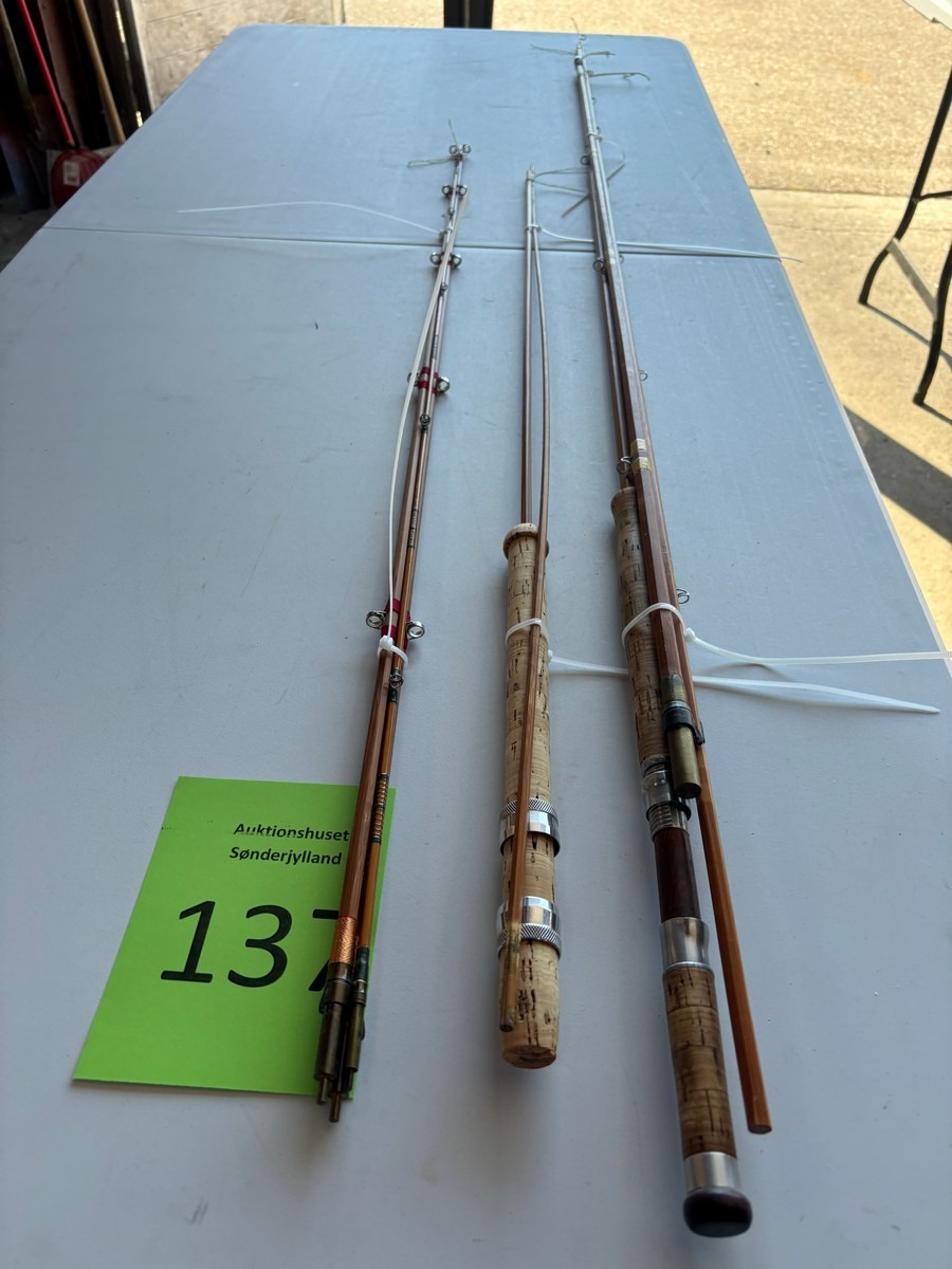 Parti fiskestænger – blandede modeller