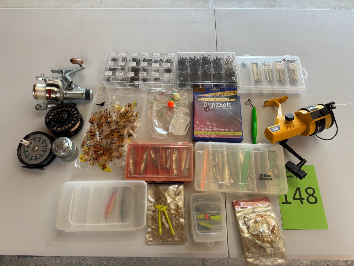 Stort parti fiskeudstyr dele, mm. mange stk