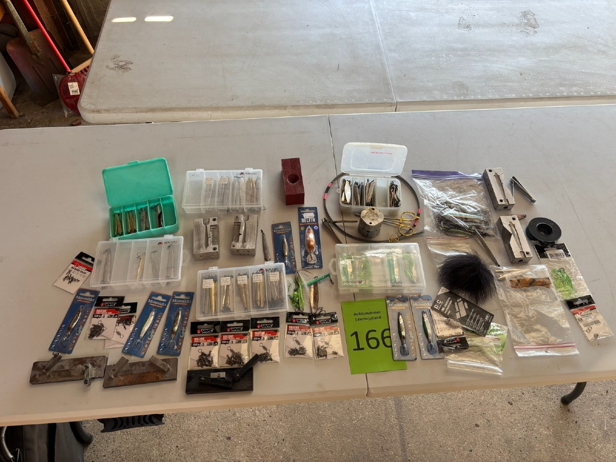 Stort parti fiskeudstyr dele, mm. mange stk