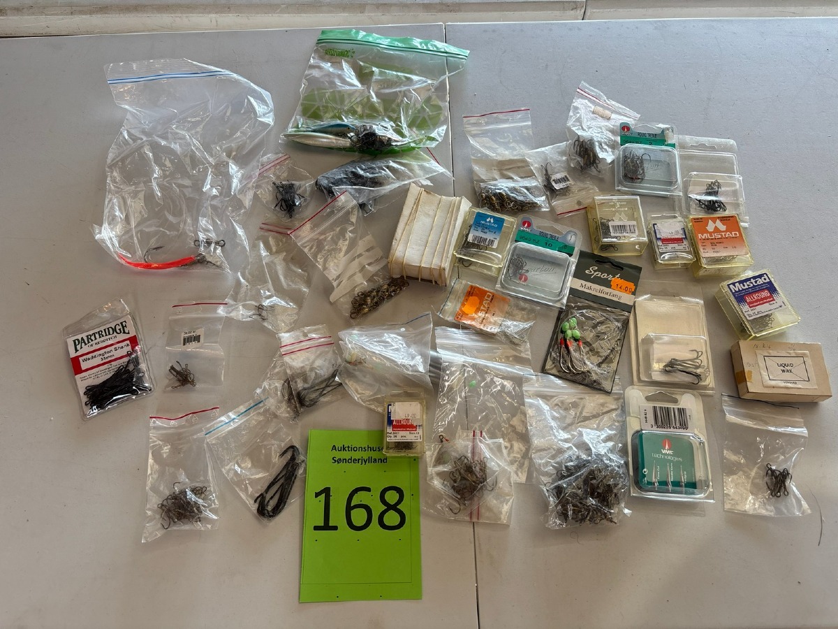 Stort parti fiskeudstyr dele, mm. mange stk