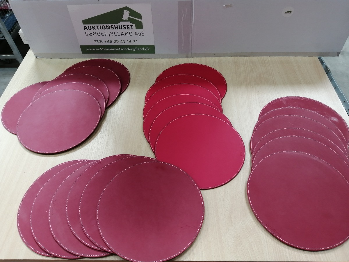 Dækkeservietter i Rød, Runde