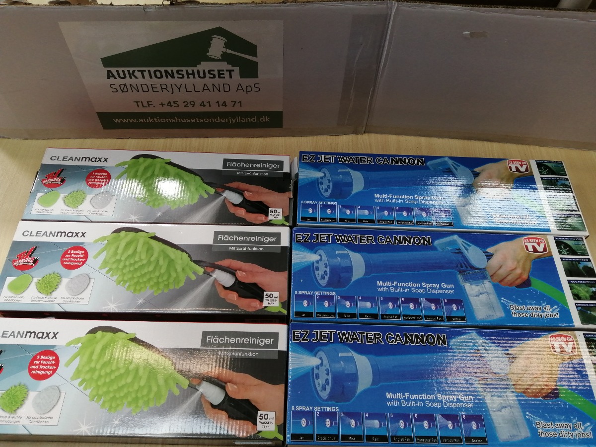 EZ jet water cannon, CLEANmaxx overfladerenser m. sprayfunktion & Gasregulatorer (5 dele)