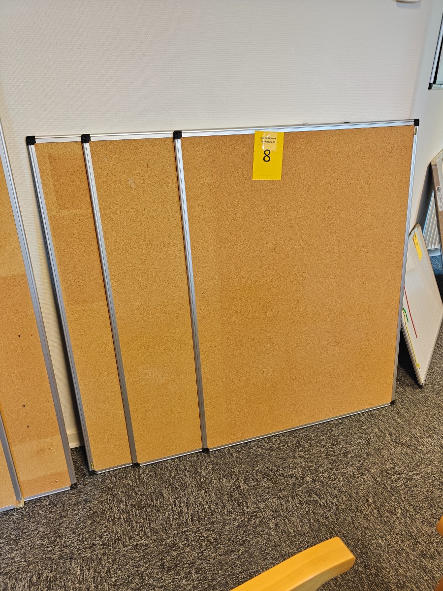 3 opslagstavler med alu-kant