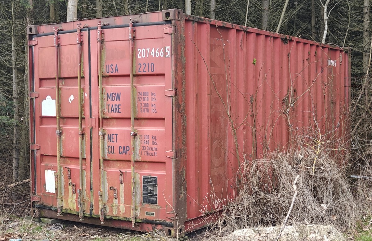 Skibscontainer.  Type: SC20 - 4D. Modelnr: SC20 - 4D