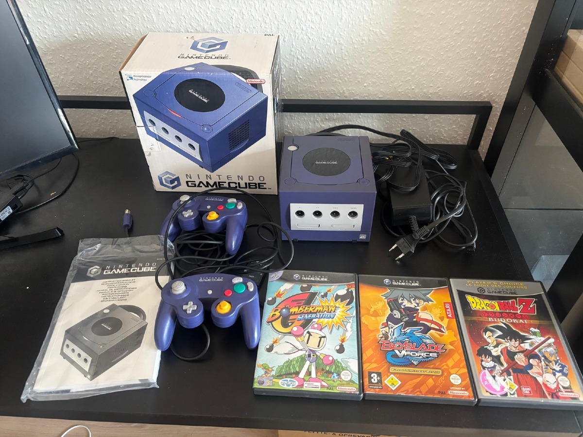 Nintendo gamecube (CIB), samt 3 spil