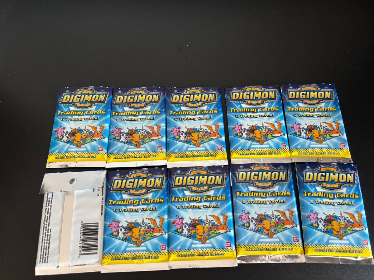 10 x Digimon Trading Cards – Animated Series Edition booster pack