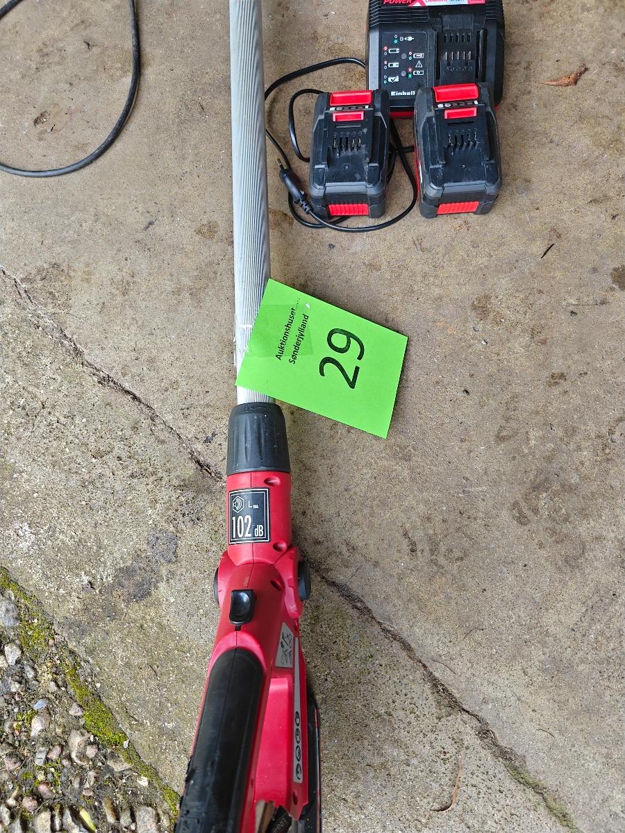 Einhell teleskop hækkeklipper incl oplader & 3 batterier 