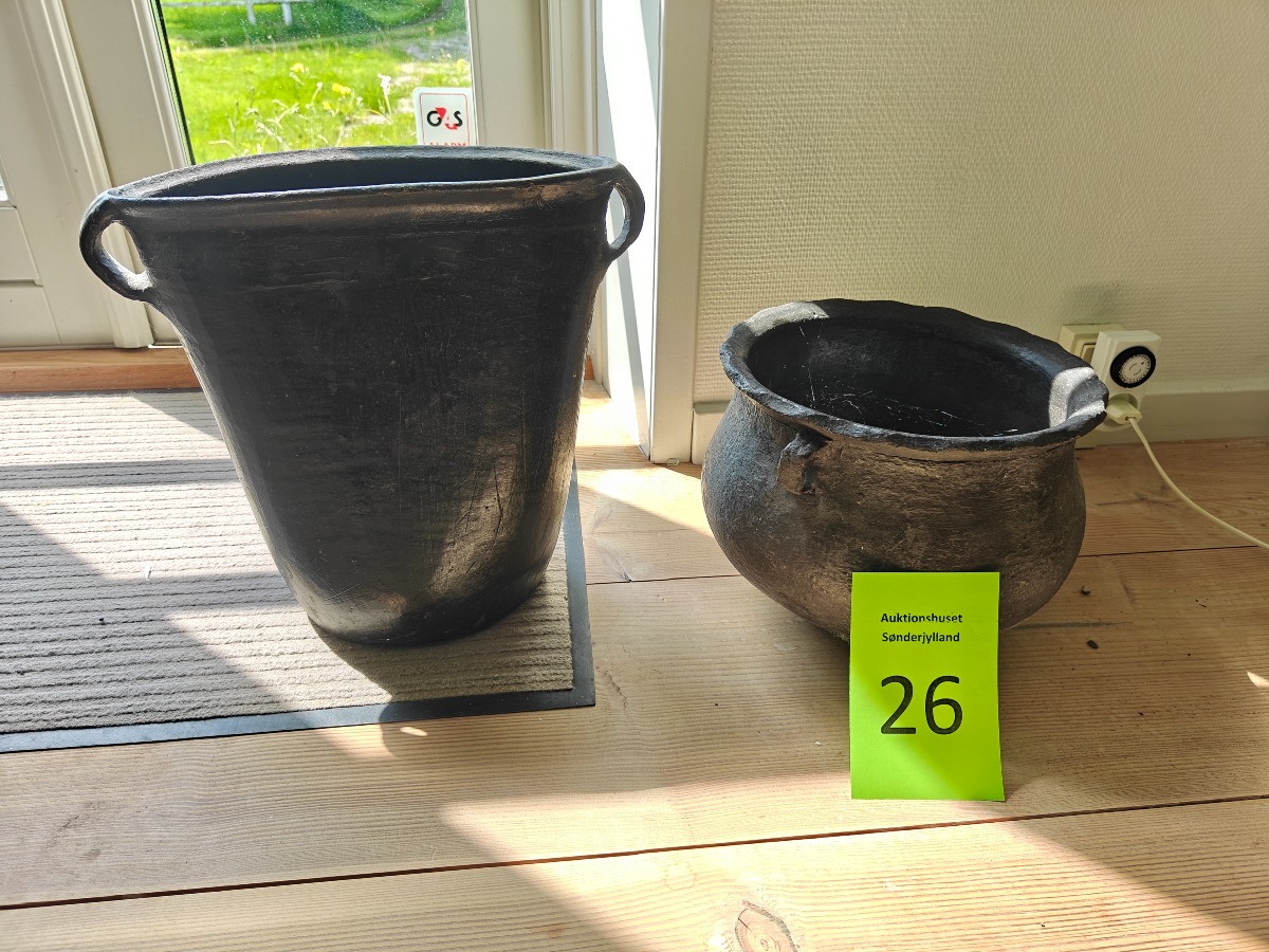 Rakubrændte potter (2)