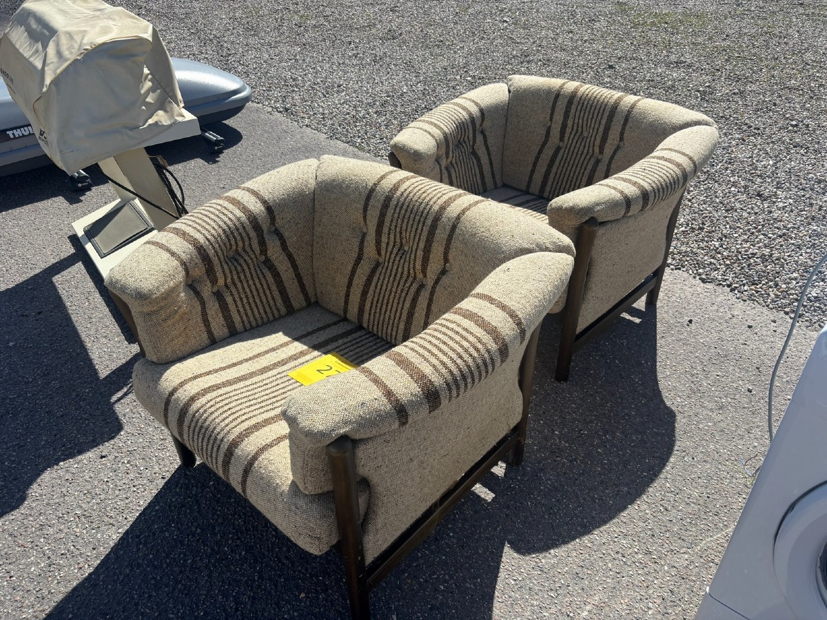 2 stk. loungestole / lænestole i retrostil
