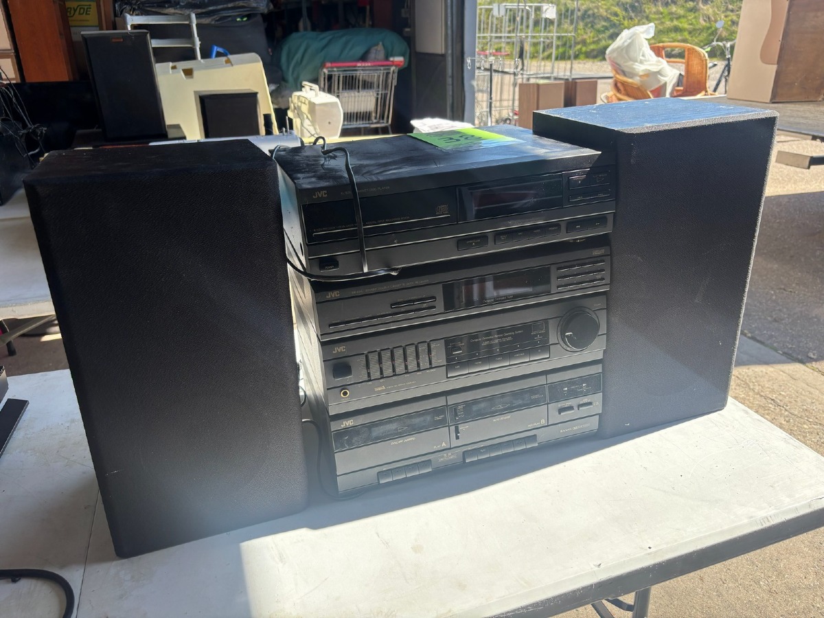 Komplet JVC stereoanlæg + Sound 80 højttalere – vintage retro setup