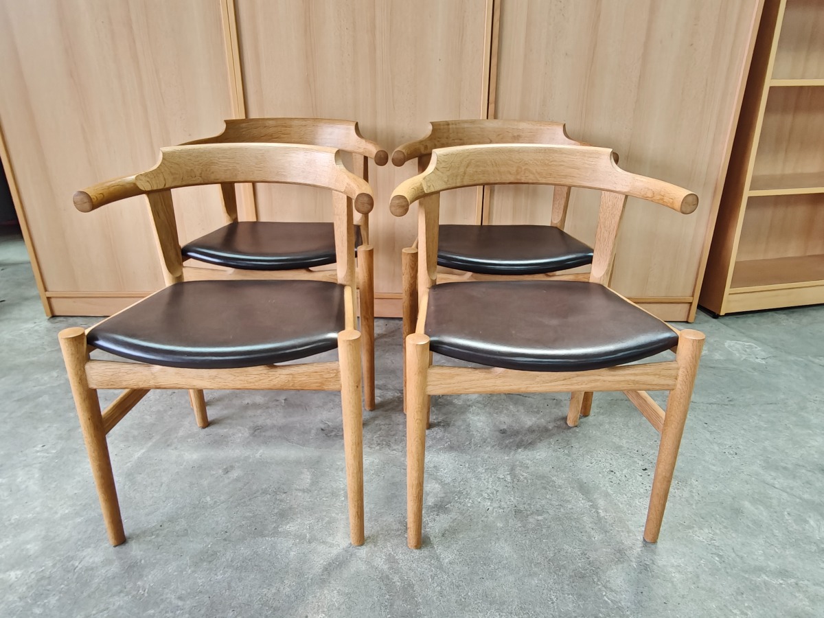 Hans J. Wegner. 4 stk. PP58 stole