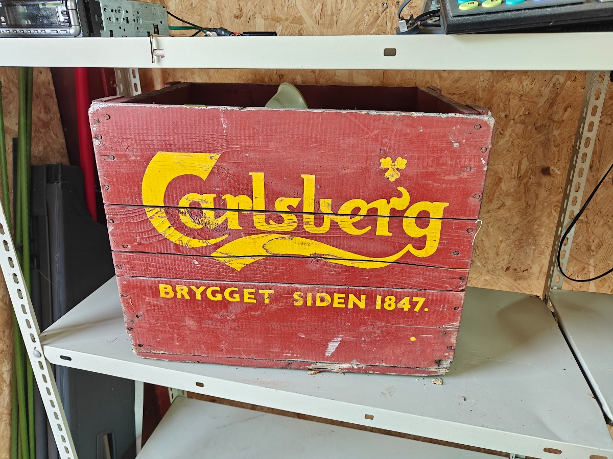Carlsberg ølkasse af træ 