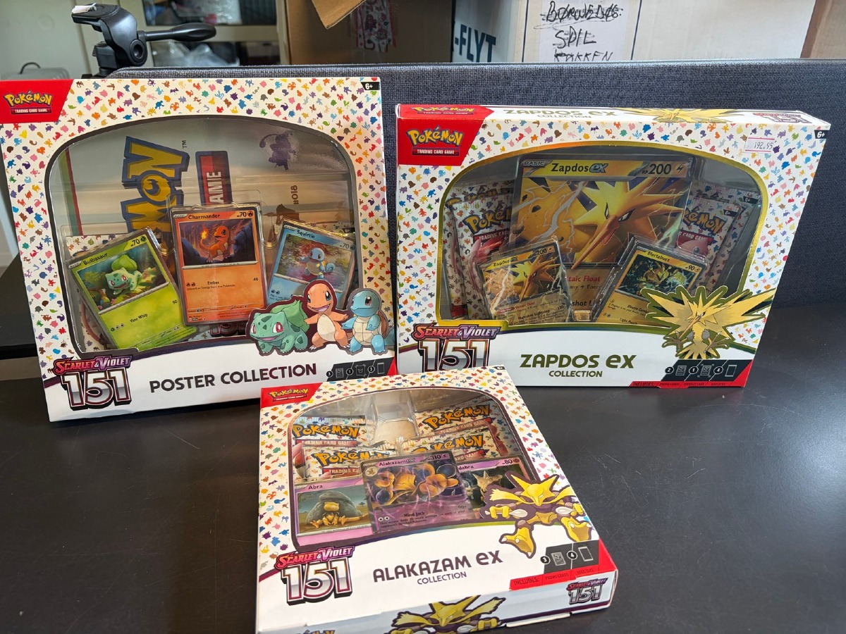 3 x Pokémon 151 Collection bokse 