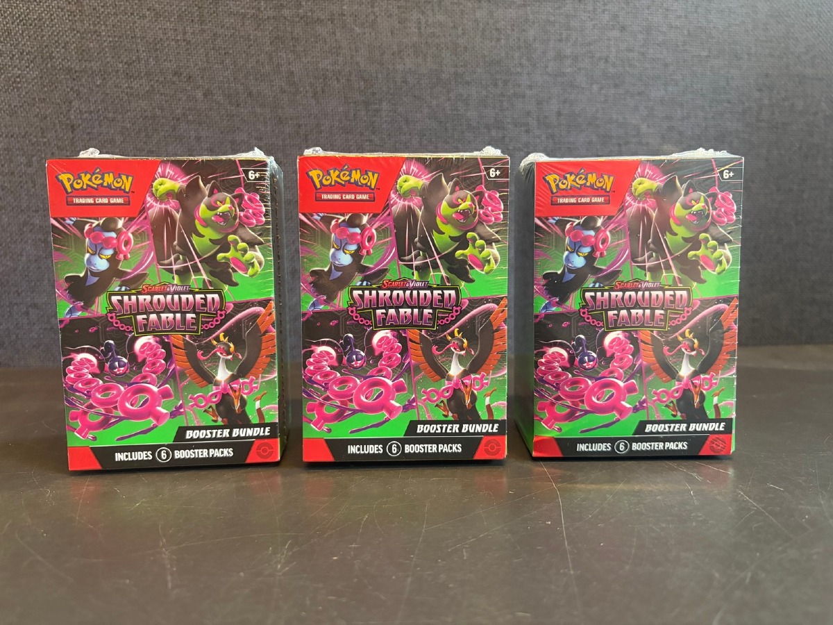 3 x Pokémon Scarlet & Violet Shrouded Fable Booster Bundles