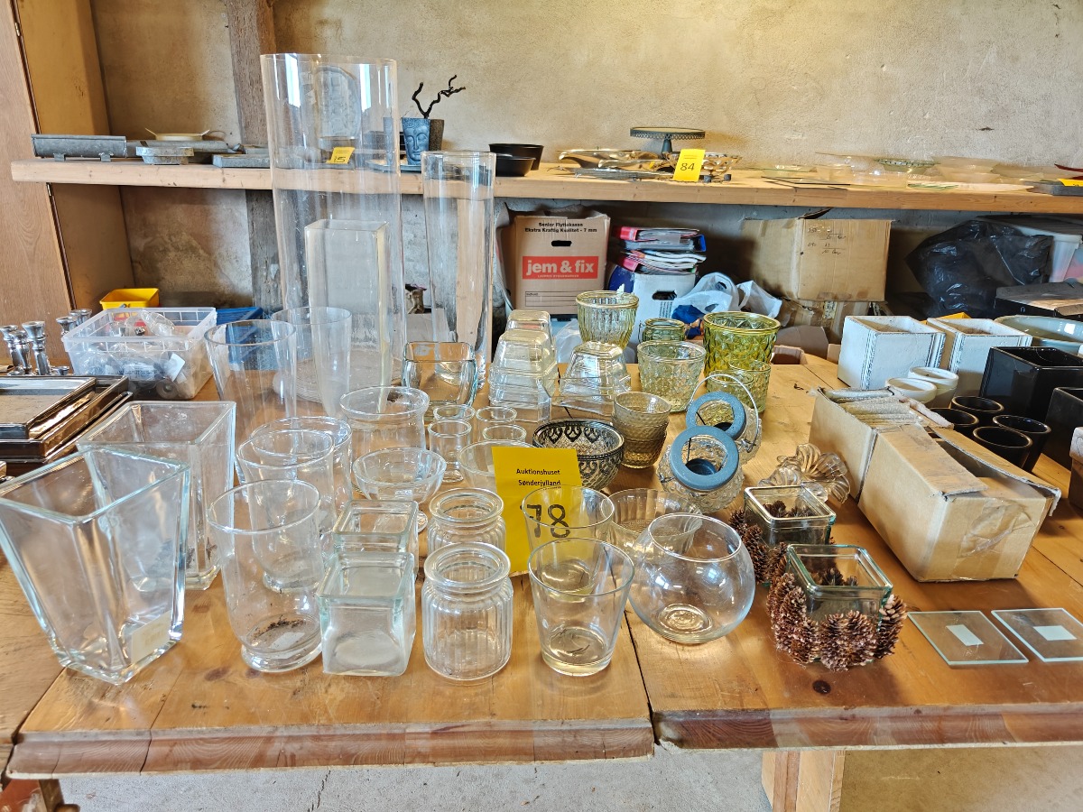 Diverse parti glasvarer