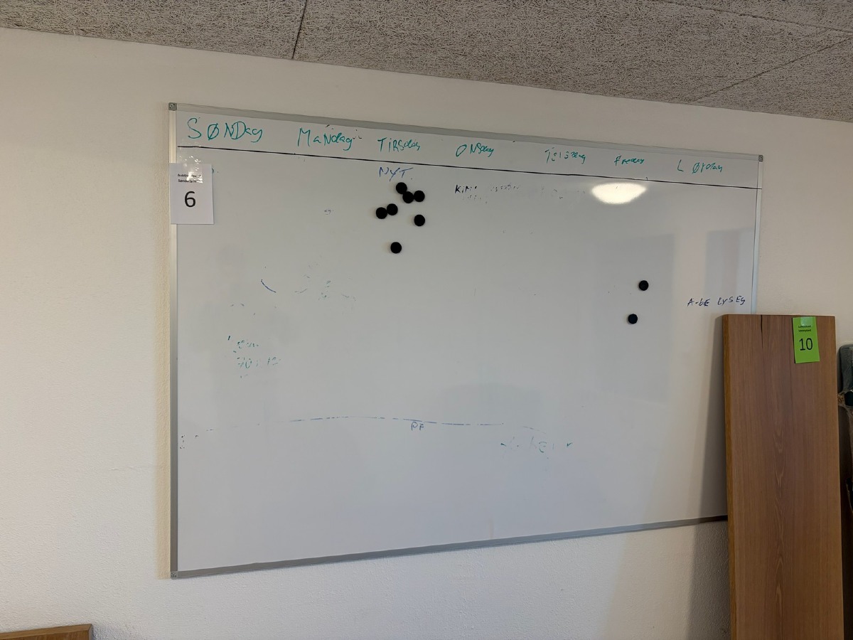 Whiteboard, 180x120 cm, alu ramme