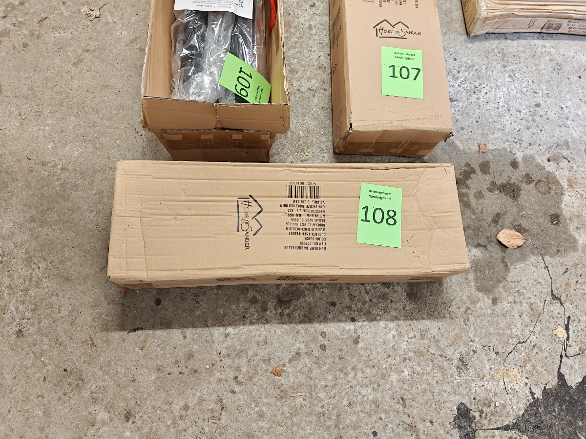 Stålben til spiseborde. 