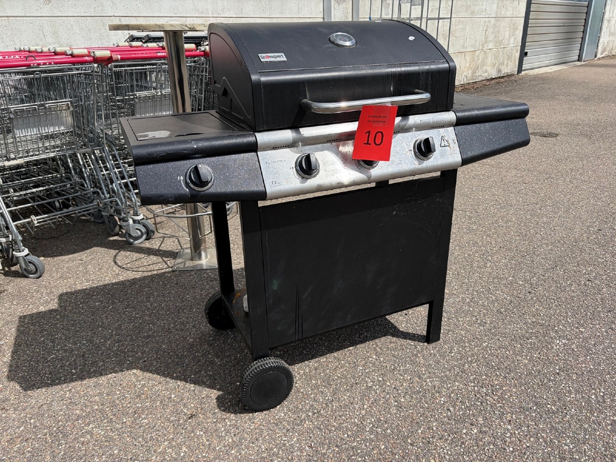 Enders gasgrill med sideborde og støbejerns grillplade