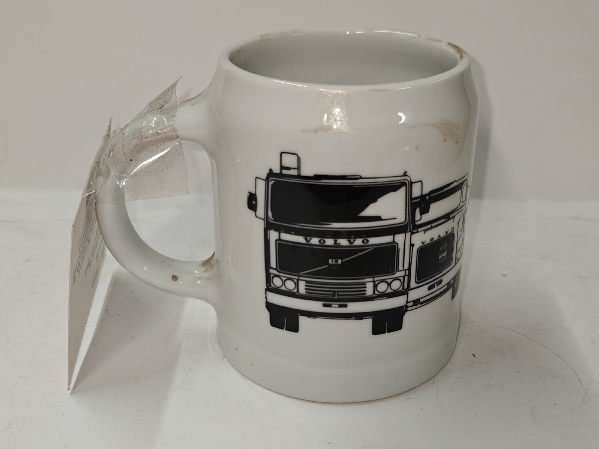 Kaffekop m/Volvo tryk. Weidingerglas. Nr: o2-914555. Brugt.