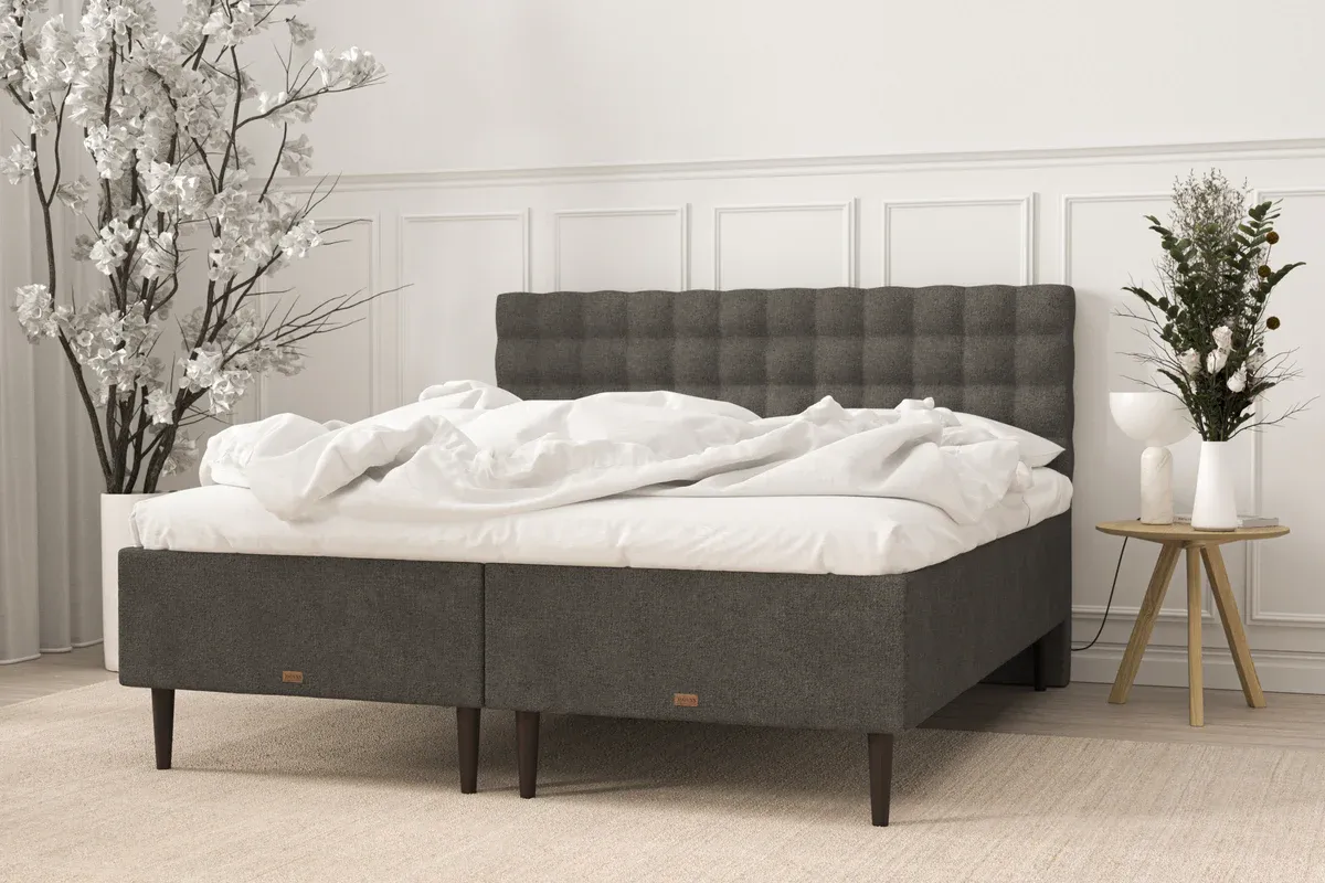 4 stk. senge - SÖVNN Elite Boxmadras - 180x200 – Grå, 2 x SÖVNN Luna Kontinentalseng - 180x200 – Grå & SÖVNN Mira Kontinentalseng - 180x200 – Grå, samt meget mere. Se beskrivelse (9189)