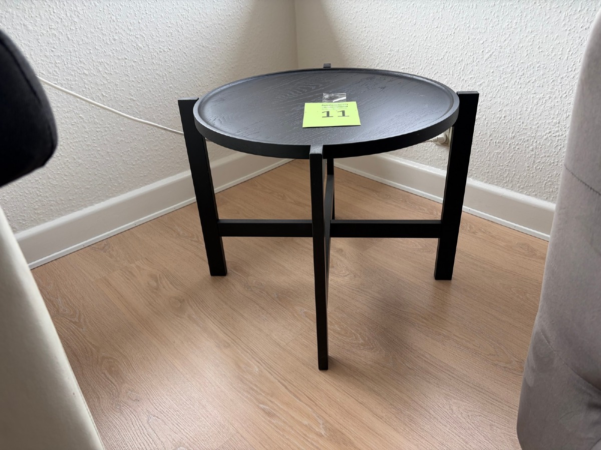 Rundt sofabord i sort udførelse