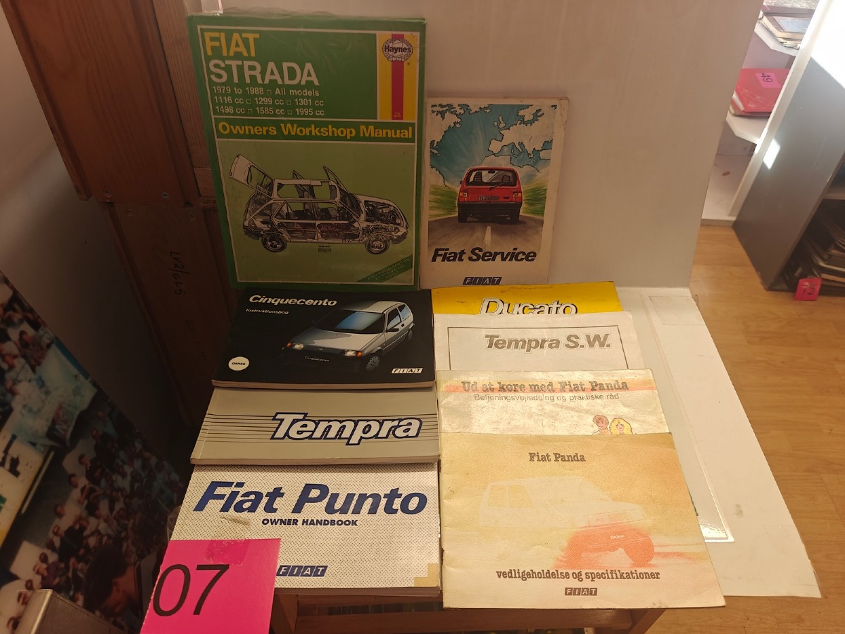 Fiat: Instruktionsbøger til div veteran modeller.
