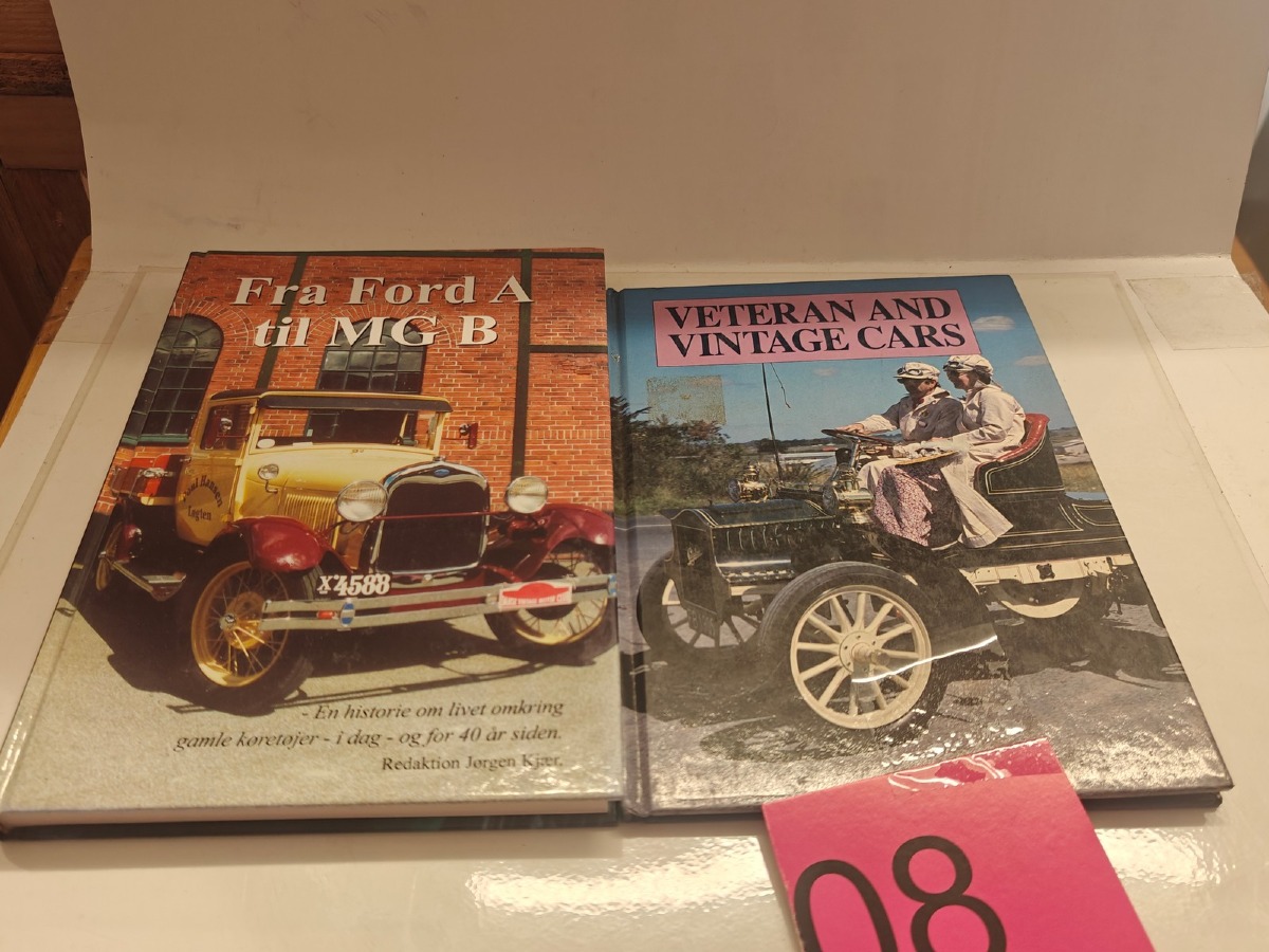 2 Bøger: Fra Ford A til MG B & Veteran and Vintage Cars. 