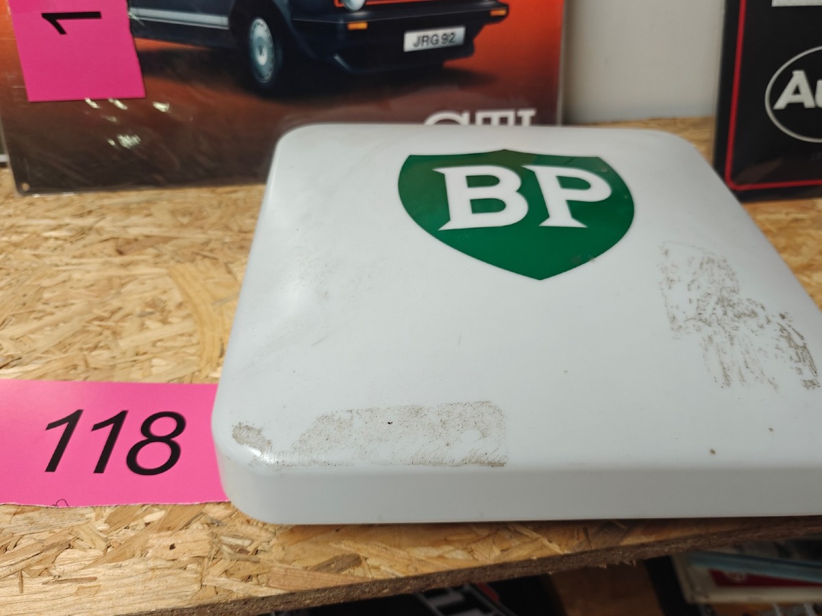 BP værkstedsskilt.