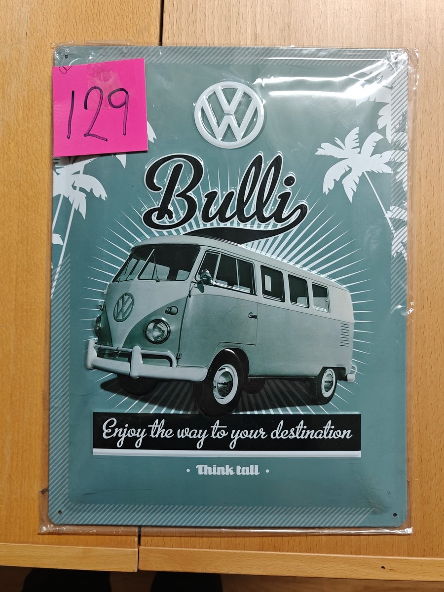 VW: Metalskilt. Ubrugt og i emballage.