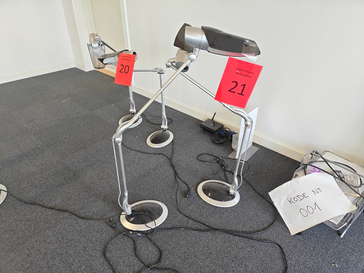 2 skrivebordslamper