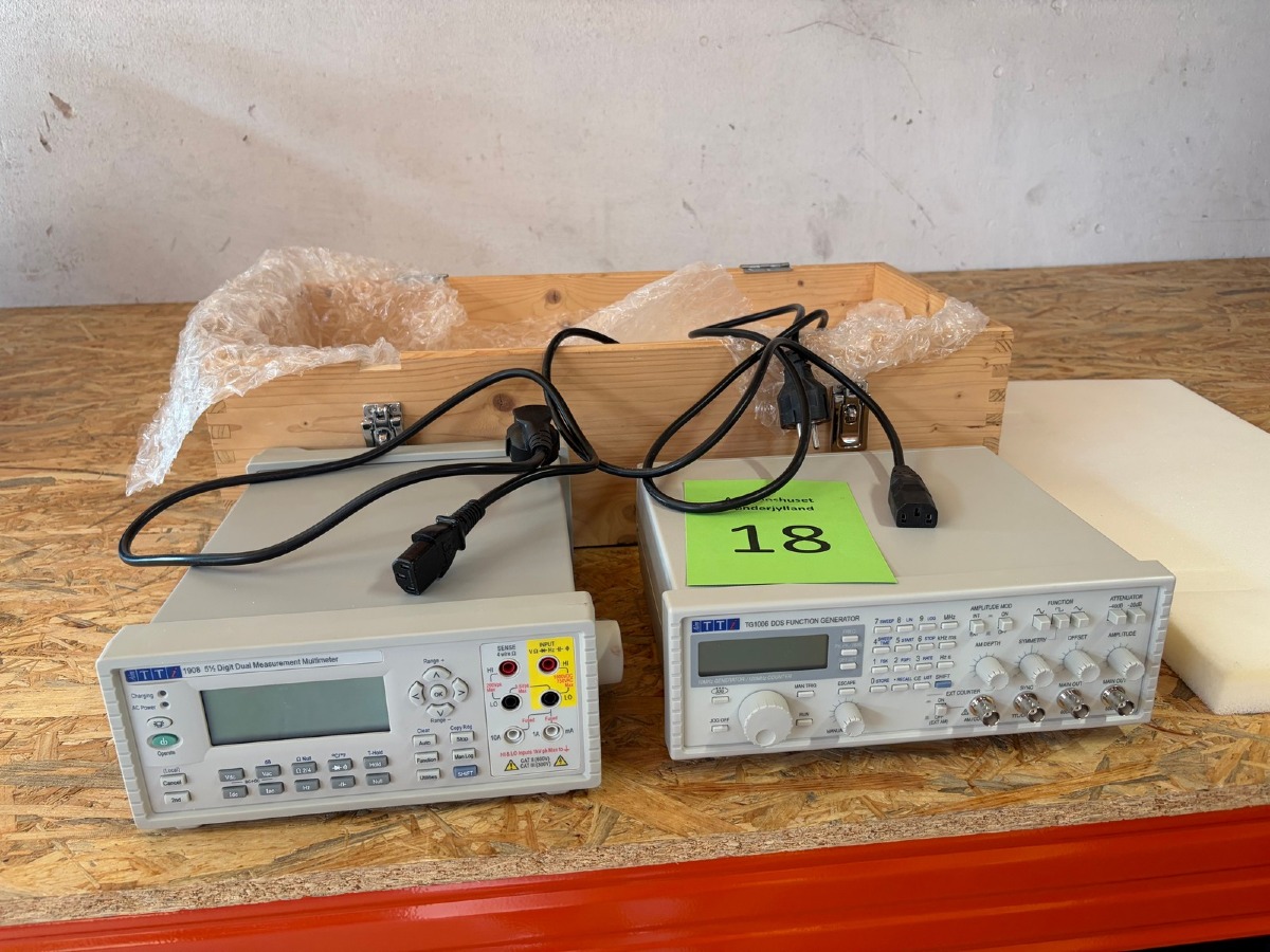 TTi laboratorieudstyr – TG1006 DDS funktionsgenerator og 1908 præcisionsmultimeter
