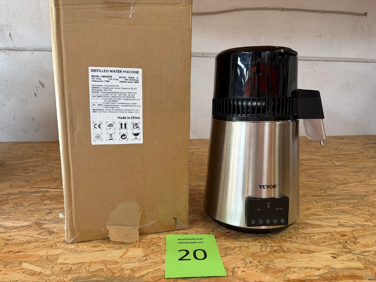 VEVOR vanddestillator 4 liter – model YMK40230 – med original emballage