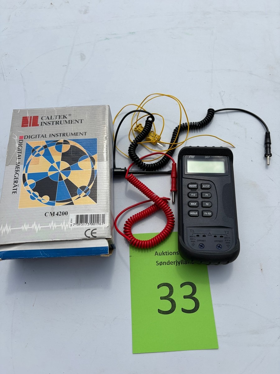CIE 307 digitalt termometer med temperaturfølere