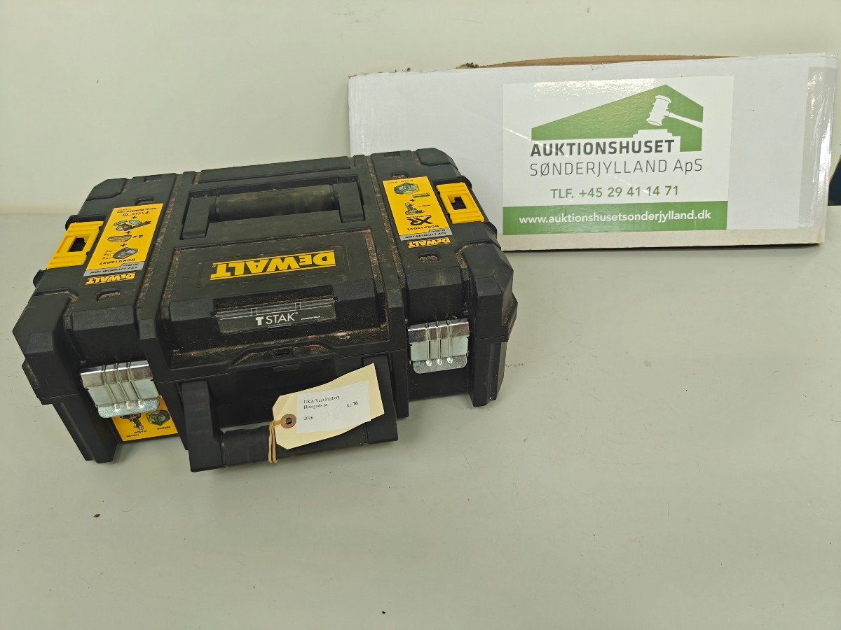 Dewalt værktøjssæt indeholdende skruemaskine, linjelaser, batteri & oplader  