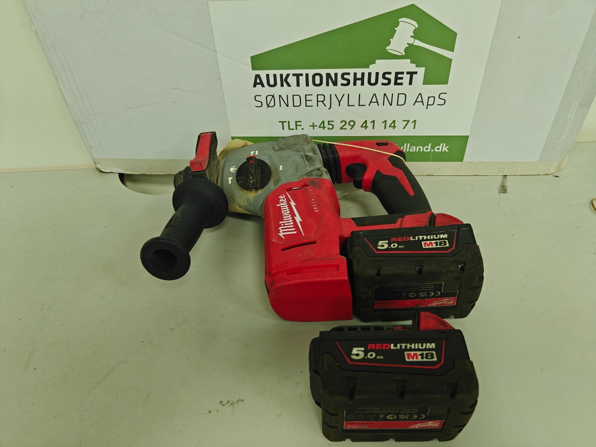 Milwaukee M18 BLH borehammer incl 2 stk 5,0 Ah batterier 