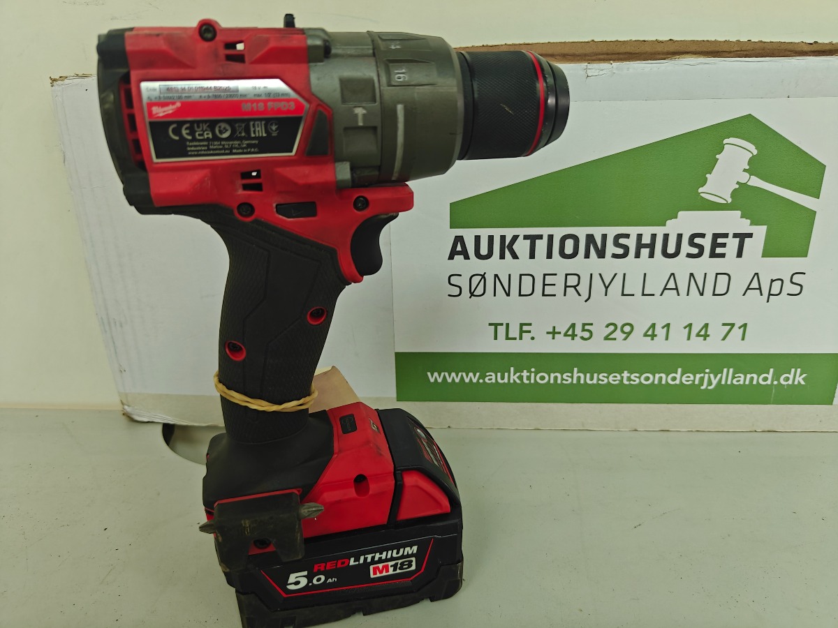 Milwaukee bore/skruemaskine M18 FPD3 incl 5,0 Ah batteri