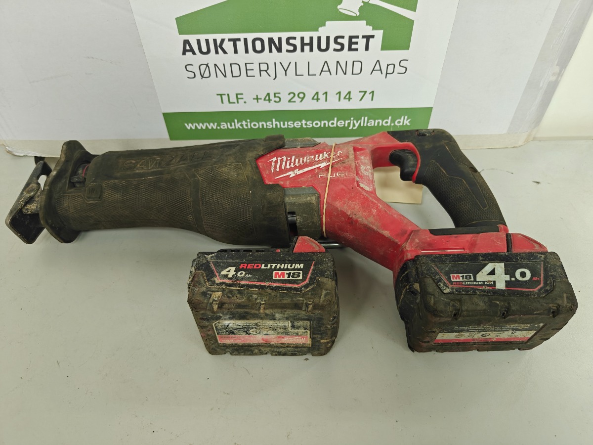 Milwaukee Bajonetsav M18 FSZ incl. 2 stk 4,0 Ah batterier