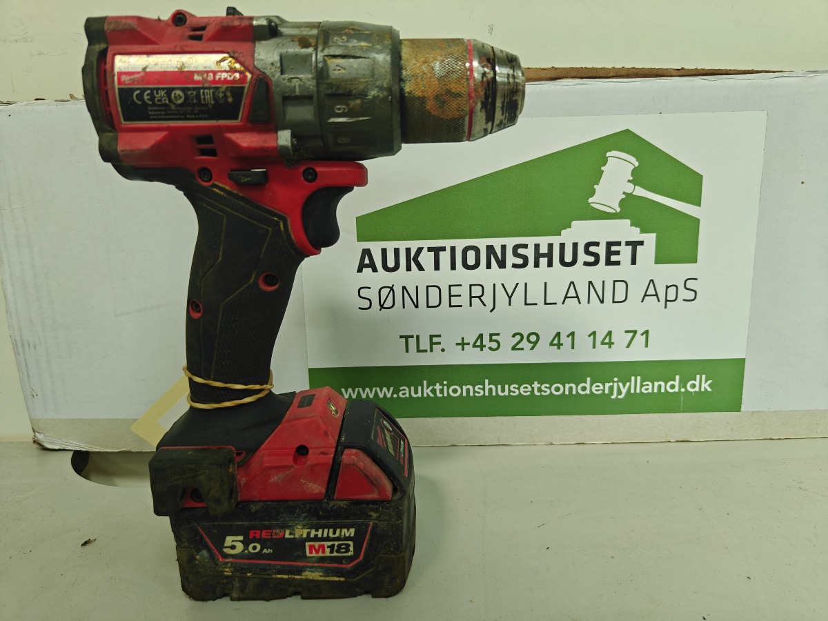 Milwaukee bore/skruemaskine M18 FPD3 incl 5,0 Ah batteri
