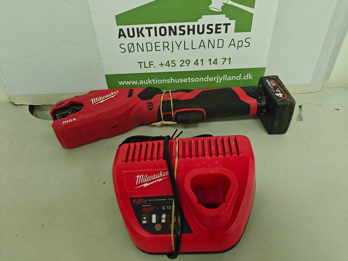 Milwaukee Raptor rørskærer M12 PCSS incl 4.0 Ah batteri & oplader
